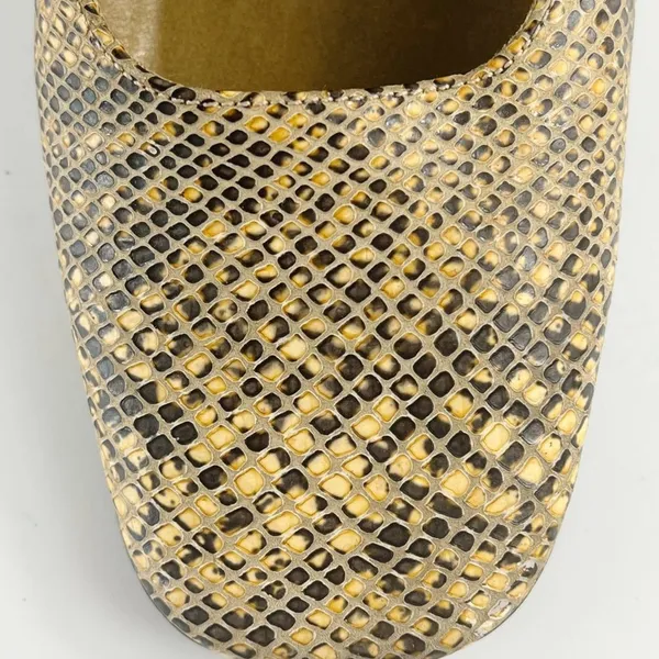BCBG Vintage Y2K Snakeskin Print Embossed Leather Slingback Heels Shoe Women 8.5 - Image 9