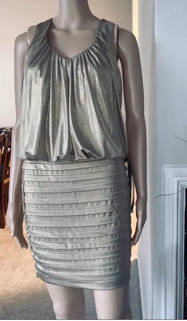Cache Gold Bandage Mini Night out Dress - Image 6
