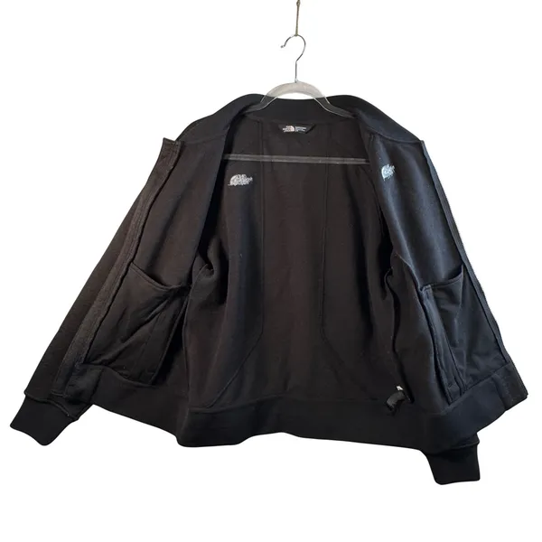 The North‎ Face Kelana Bomber Jacket Black Diamond Quilted Fleece Womens L Zip - Image 9