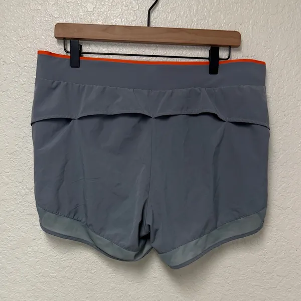 OTF Orangetheory Gray with Orange Athletic Shorts Size Large - Image 9