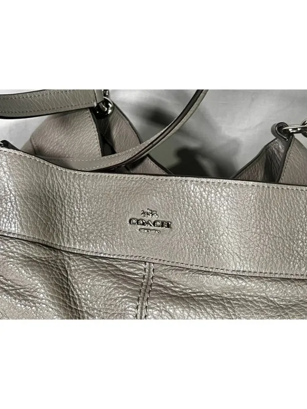 Coach Lexy F27593 Fog Taupe Pebbled Leather Shoulder Bag MSRP $395 - Image 3