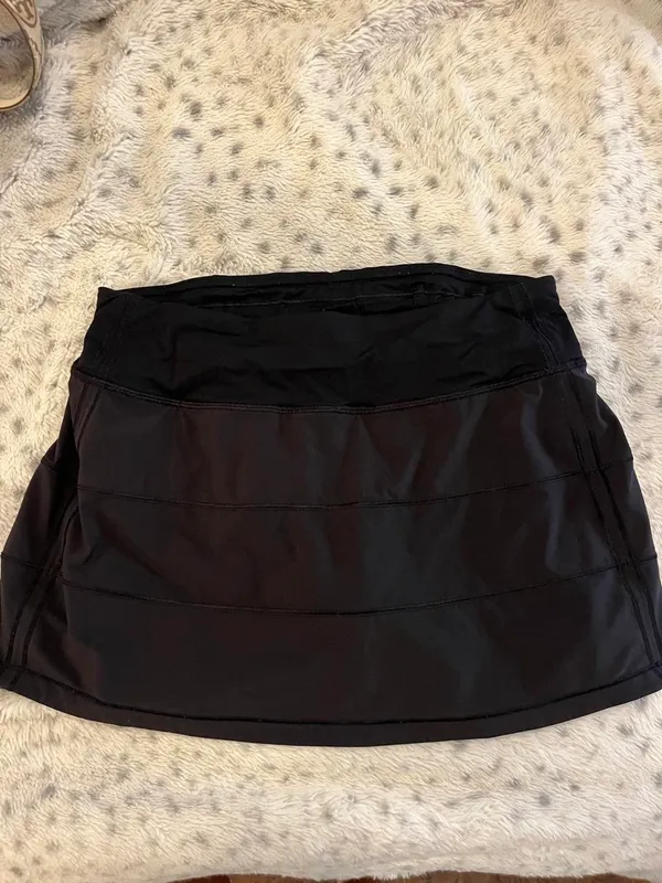 Lululemon Black Pace Rival Skirt Mid-Rise Regular 4 - Image 2
