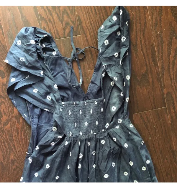 Madewell blue tiered dress - Image 2