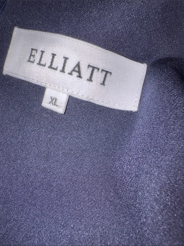 NEW ELLIATT Leonara Asymmetric Cape deep Navy Dress SZ XL - Image 9