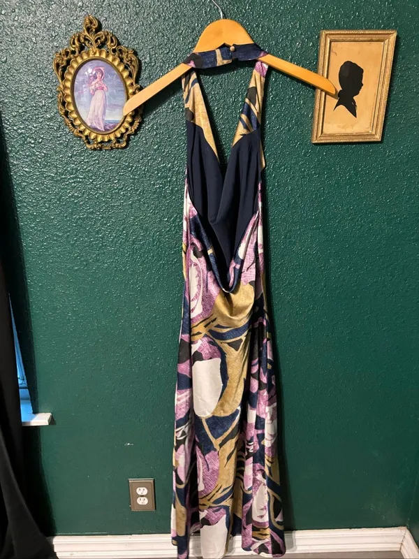 Banana Republic Halter Neck Midi Dress Sz Medium NWT - Image 3