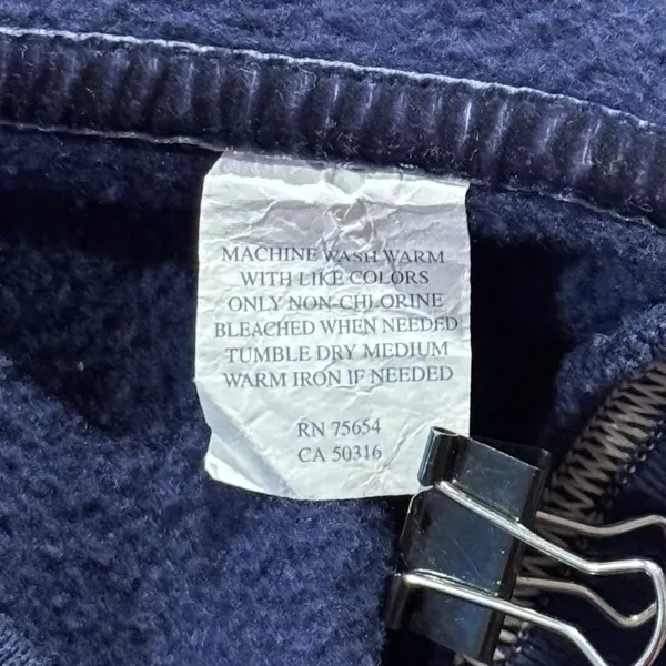 Abercrombie Full Zip Hoodie Jacket Y2K Spell Out Varsity Logo Preppy Navy Blue L - Image 6