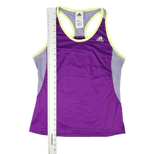 Adidas Climalite Purple Mesh Workout‎ Tank Top Size Small - Image 3
