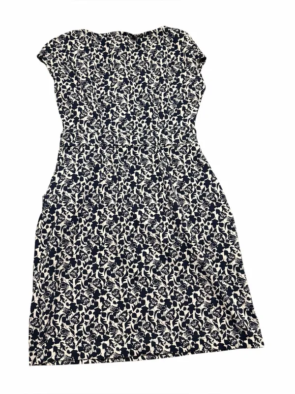 Boden Florrie Floral Jersey Dress In French Navy Tulip Size 6P - Image 6
