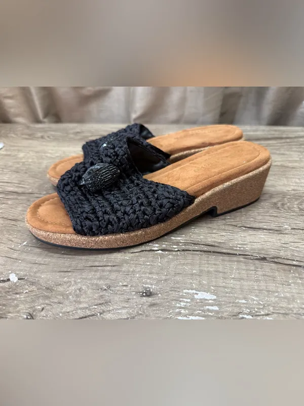 Kurt Geiger Black Woven Sandals size 40.5 - 9.5 - Image 2
