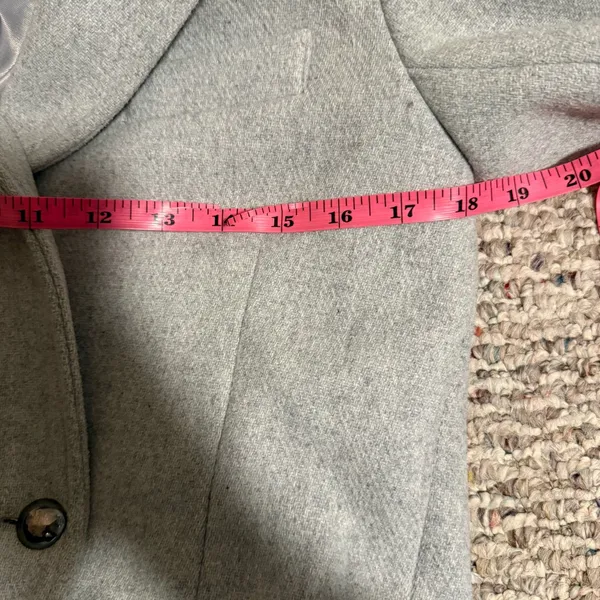 Abercrombie & Fitch Wool Blend Gray Double-Breasted Peacoat- Size XS P - Image 4
