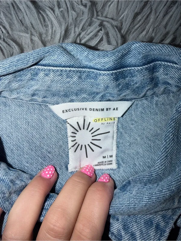 American Eagle Offline by Aerie Oversized Denim Jean Jacket - Image 3