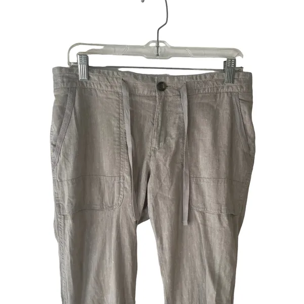 Columbia Sportswear Hemp Cotton‎ Pants Khaki Tan Drawstring Utility Womens Small - Image 2