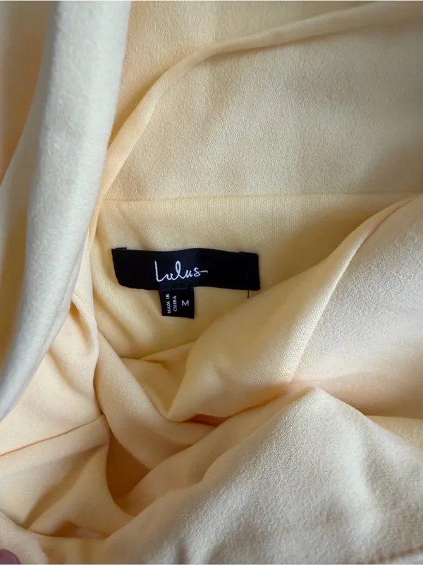 Lulu's Maevyn Light Yellow Cowl Back Column Maxi Dress - Image 7