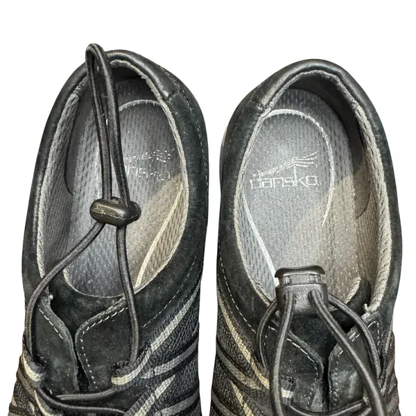 Dansko Shoes Womens Size 9.5 Gray Leather Mesh Lace Up‎ Comfort Walking Sneakers - Image 3