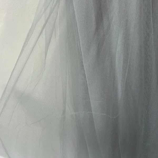 NWT Azazie Layla Gown Womens 6 Silver Tulle Lace Maxi Wedding Guest Bridesmaid - Image 6
