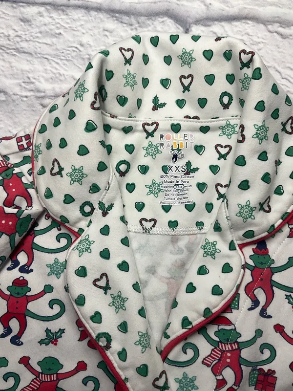 RARE Womens Roller Rabbit Christmas Pajamas - Image 4