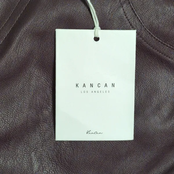 NWT KanCan Yoko Mid Rise Faux Leather Bootcut Pants Burgundy Flare Pants 9/28 - Image 10