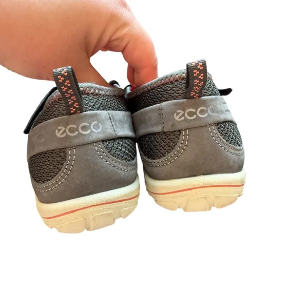 ECCO Mary Jane Sneakers Womens 38 Gray Coral Nubuck Mesh Walking Sport Flats - Image 6