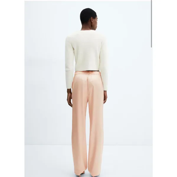 Mango‎ satin elastic pants size XL - Image 3