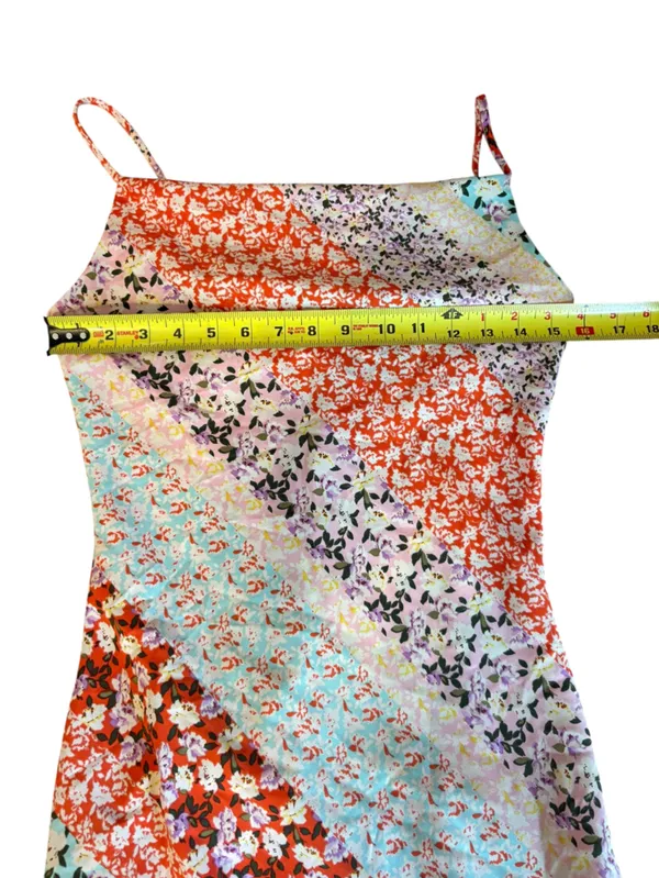 Altard State High Low Maxi Dress Floral Color Block Womens Size XS - Image 8