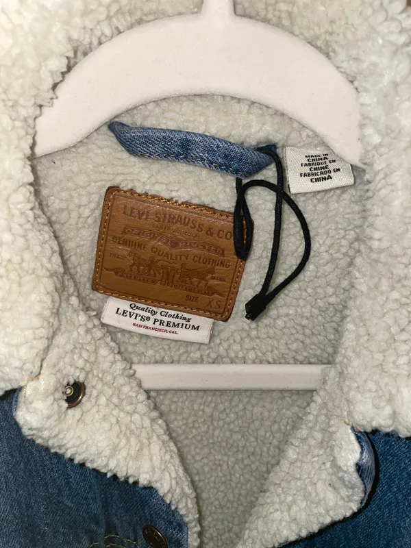 Levi's Long Sherpa-Lined Trucker Jean Jacket - Image 3