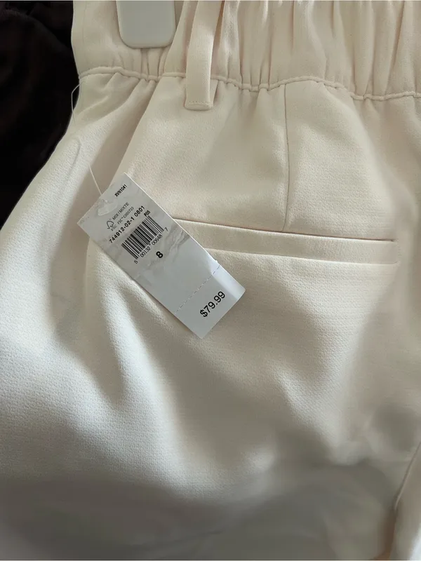 Gap Factory High Rise Easy Straight-Leg Crop Ankle Pants Back Elastic Waist - Image 9