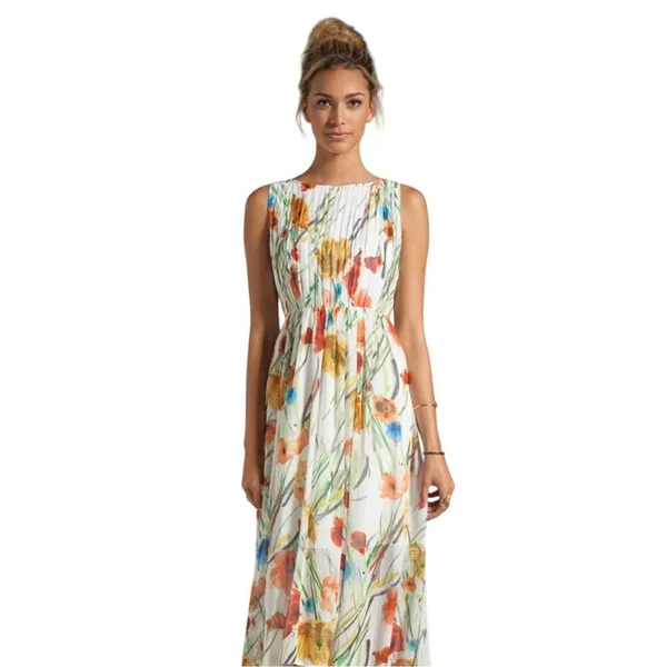 Wedding Guest Dress Size 0 Alice Olivia Mel Open Back High-Low Exotic Poppy Maxi - Image 8