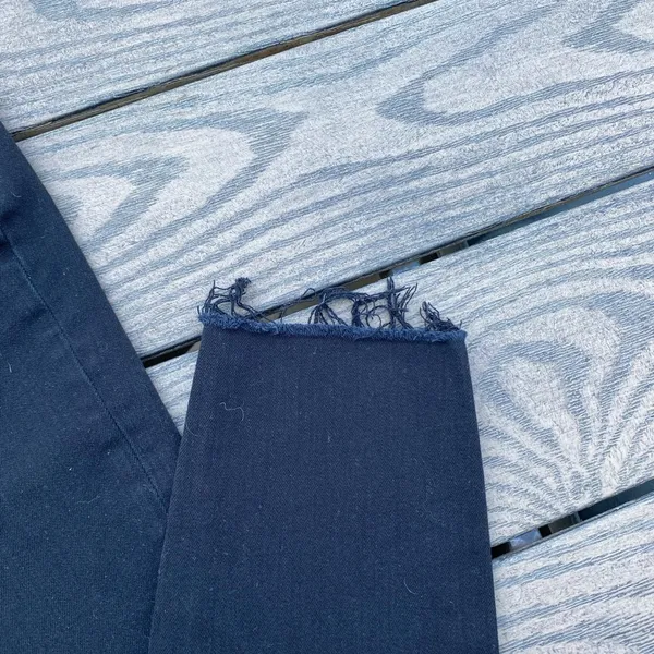 Banana Republic High Rise Black Skinny Jeans Size 25 Short Raw Hem 0 - Image 5