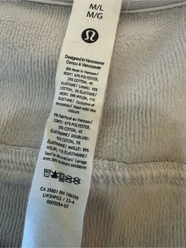 Lululemon Scuba Oversized Half-Zip Hoodie Plush light gray silver medium / Large - Image 6