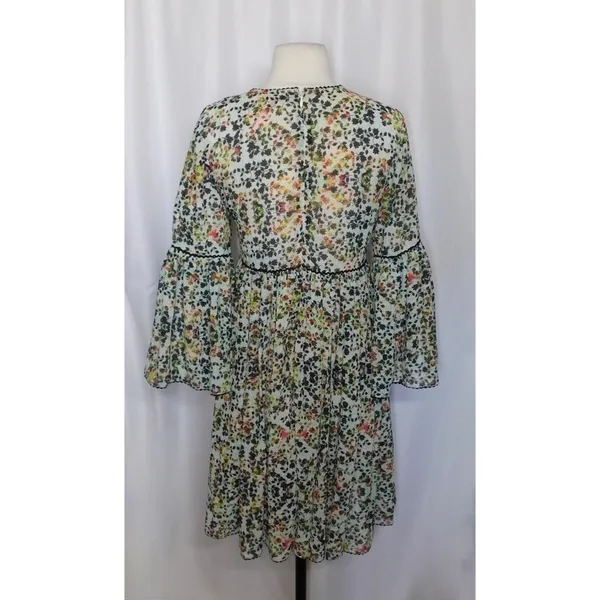 Anthropologie BHANUNI by JYOTI Libra Embroidered Tunic Dress Floral Size 2 - Image 9