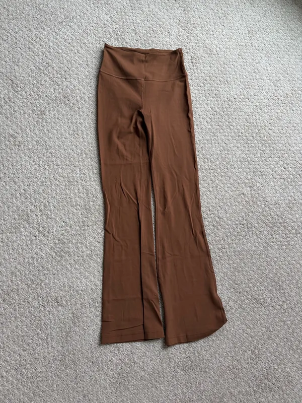 Lululemon High Rise Flared Legging - Roasted Brown - Image 3