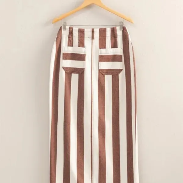 HYFVE Striped Pocket Detail‎ Maxi Skirt - Image 2