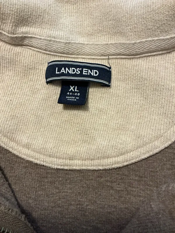 Lands' End Men's 100% Cotton Quarter-Zip Pullover - Image 3