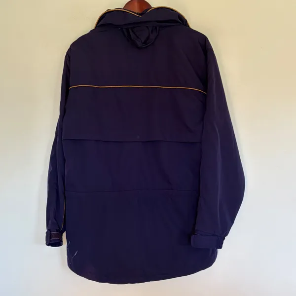 L.L. Bean Womens Purple Anorak Jacket Medium Vintage Suede Trim Pullover W262 - Image 7