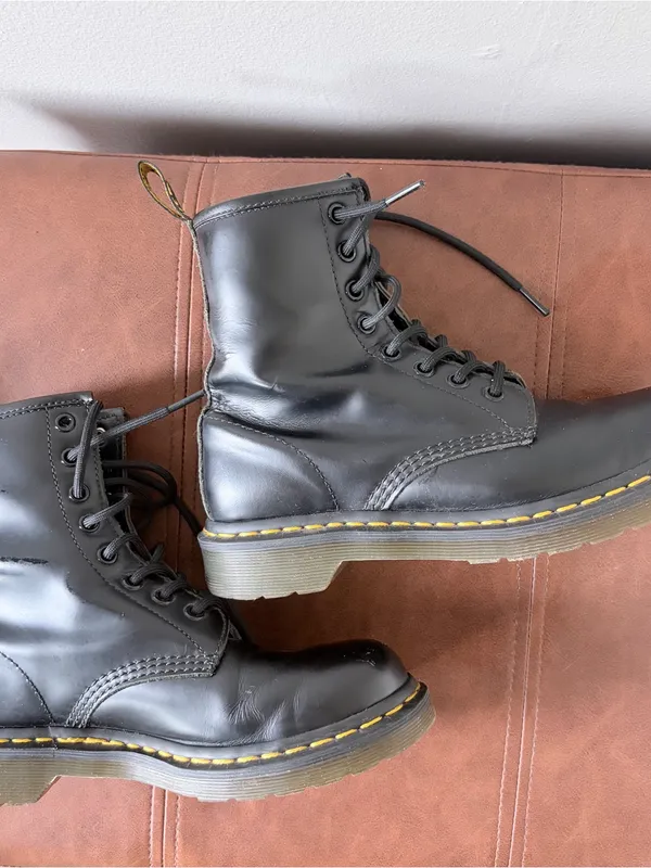 Dr. Martens 1460 Smooth Leather Lace Up Boots Black Women’s Size 7 US - Image 10