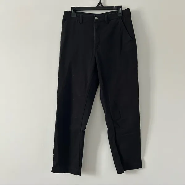 Quince Luna Stretch High Rise Slim Straight Organic Cotton Jeans Black 28in 8 - Image 2