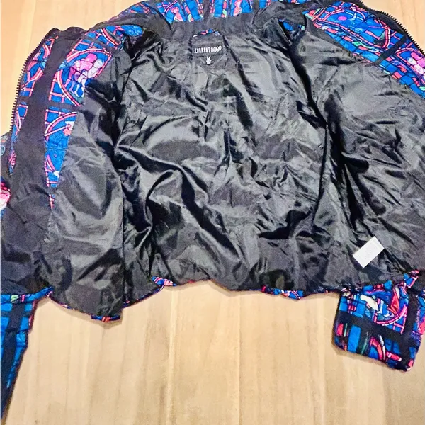 Current Mood Dolls Kill Stained Glass Puffer Jacket- Medium- Excellent Condition - Image 7