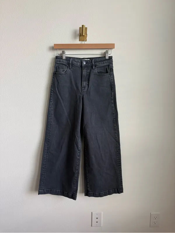 Bohme Atzi Wide Leg Jeans Charcoal Grey High Rise Women’s Size 26 - Image 2