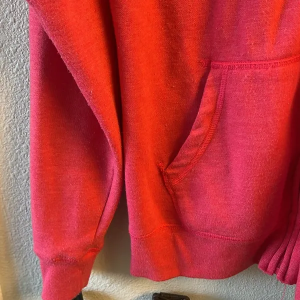 The North Face Pink and White Full Zip Hoodie Size Large - Image 3