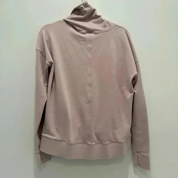Lululemon Go Forward Blush Pink Pullover‎ Turtleneck Sweatshirt Size 8 - Image 5