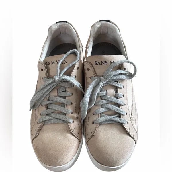 Women’s Olympus Low Top Sneakers Desert Sand Nubuck Leather - Image 5