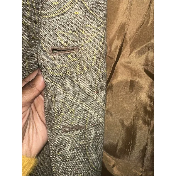 Karen Scott Paisley Print Button‎ Front Jacket Career Office Coat Size 14 - Image 4