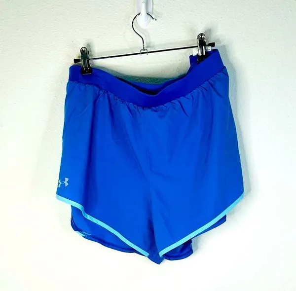 Under Armour Blue Athletic Running Shorts XXL Lined Stretch Waist 3.5” Inseam - Image 2