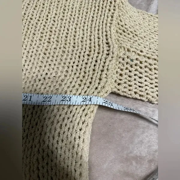 L Love Loose Knit Sweater Size M/L Cream - Image 7