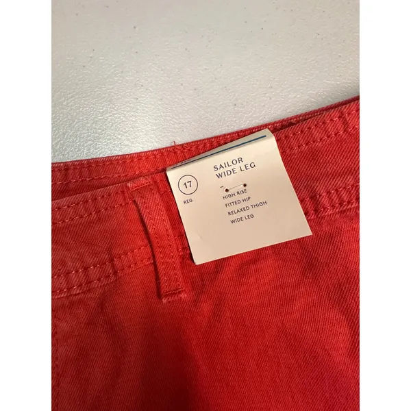 Universal Threads Sailor Wide Leg Red High Rise Pants Size‎ 17 Regular NWT - Image 4