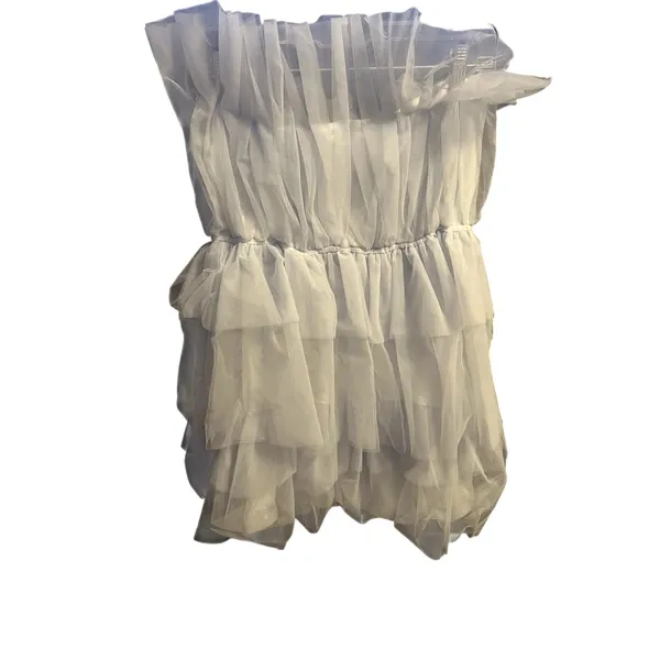 BiBi Light Blue Layered Organza Dress Lg - Image 4
