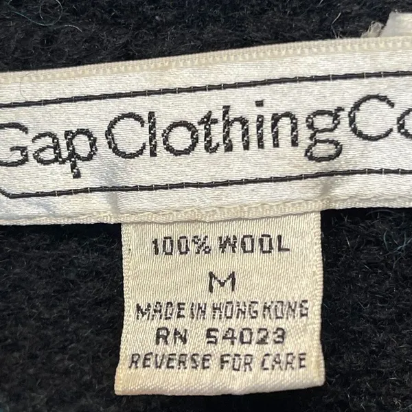 Vintage GAP Clothing Sweater Women's Medium‎ Blue Black Check Thick Knit Wool - Image 4