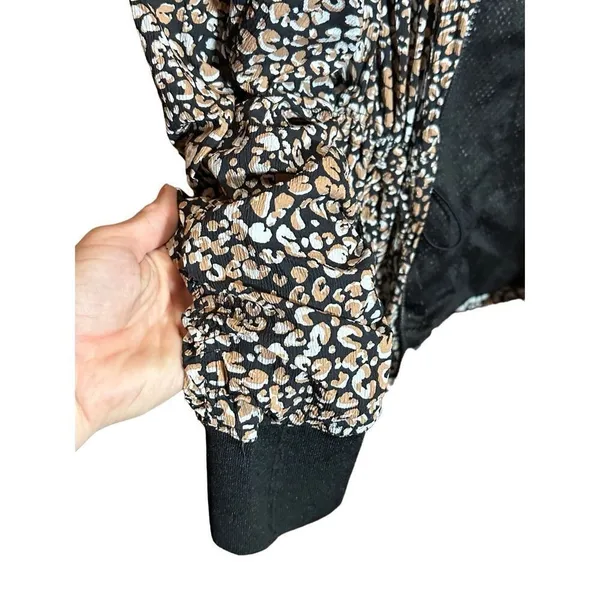Free People Run Wild Hooded Jacket in‎ Leopard Sz Small - Image 11