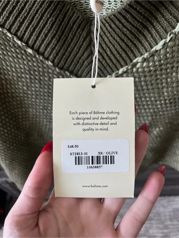 Bohme vneck sweater vest size XS - Image 3