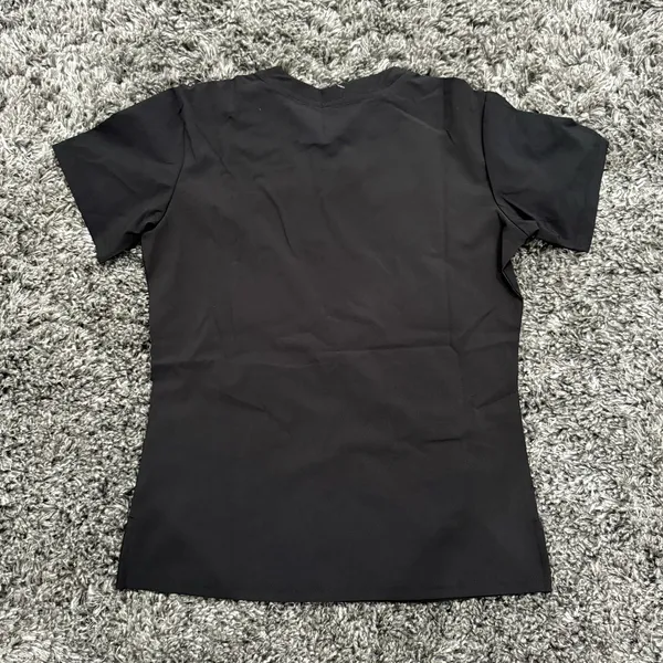 Scrubaid Stretch V-Neck Scrub Top in Black, Size S​​​​​ - Image 2